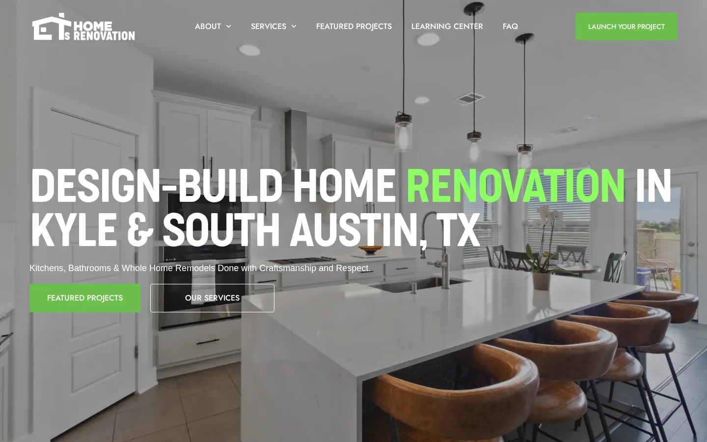 ETS Home Renovation website homepage