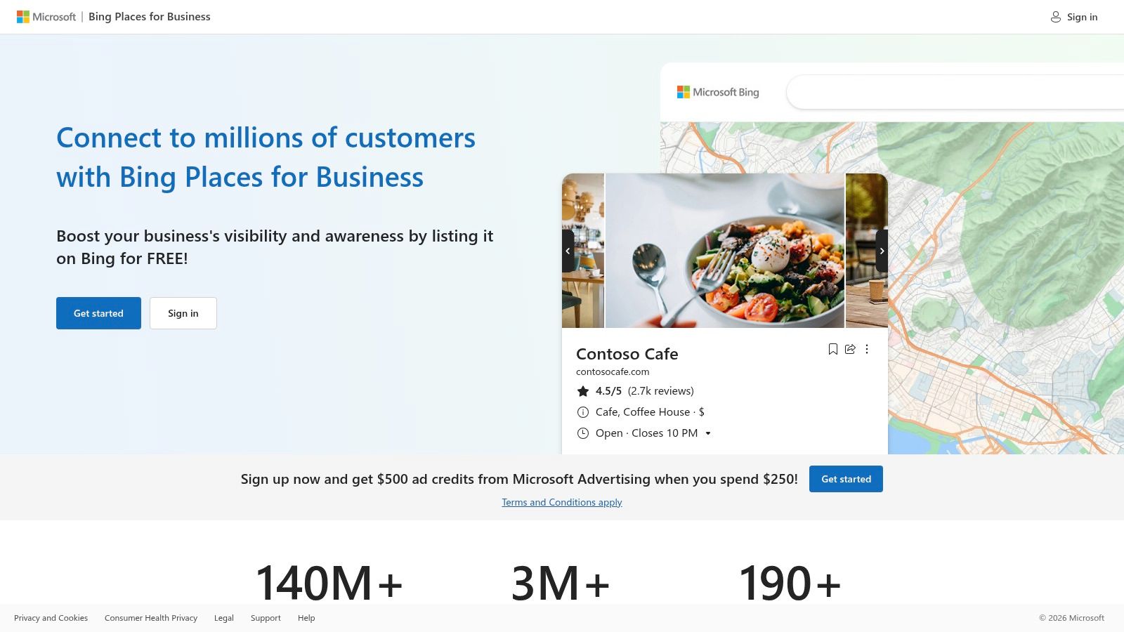 Bing Places for Business (Bing + Microsoft Ecosystem)