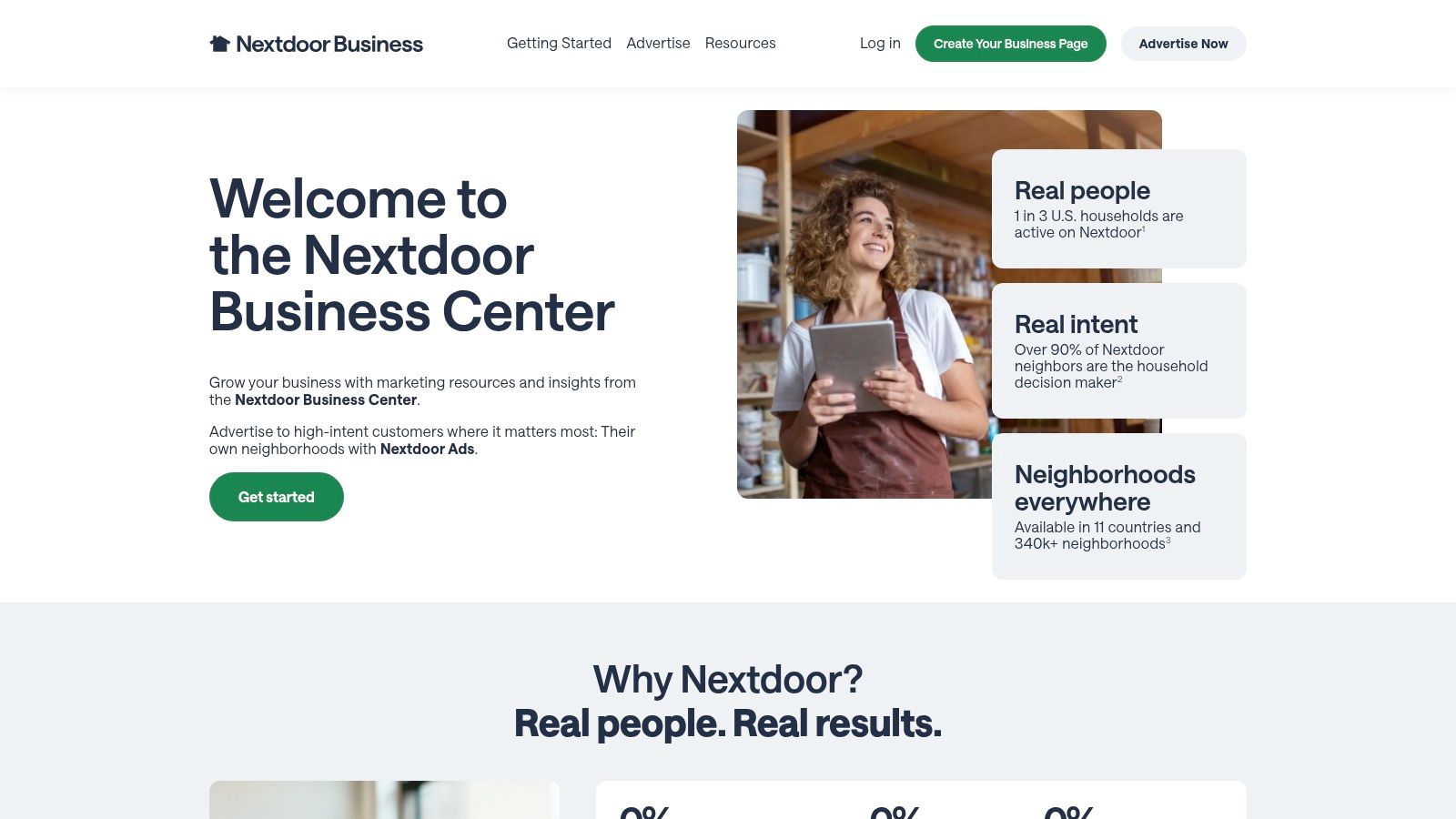 Nextdoor Business Page (Neighborhood Recommendations)