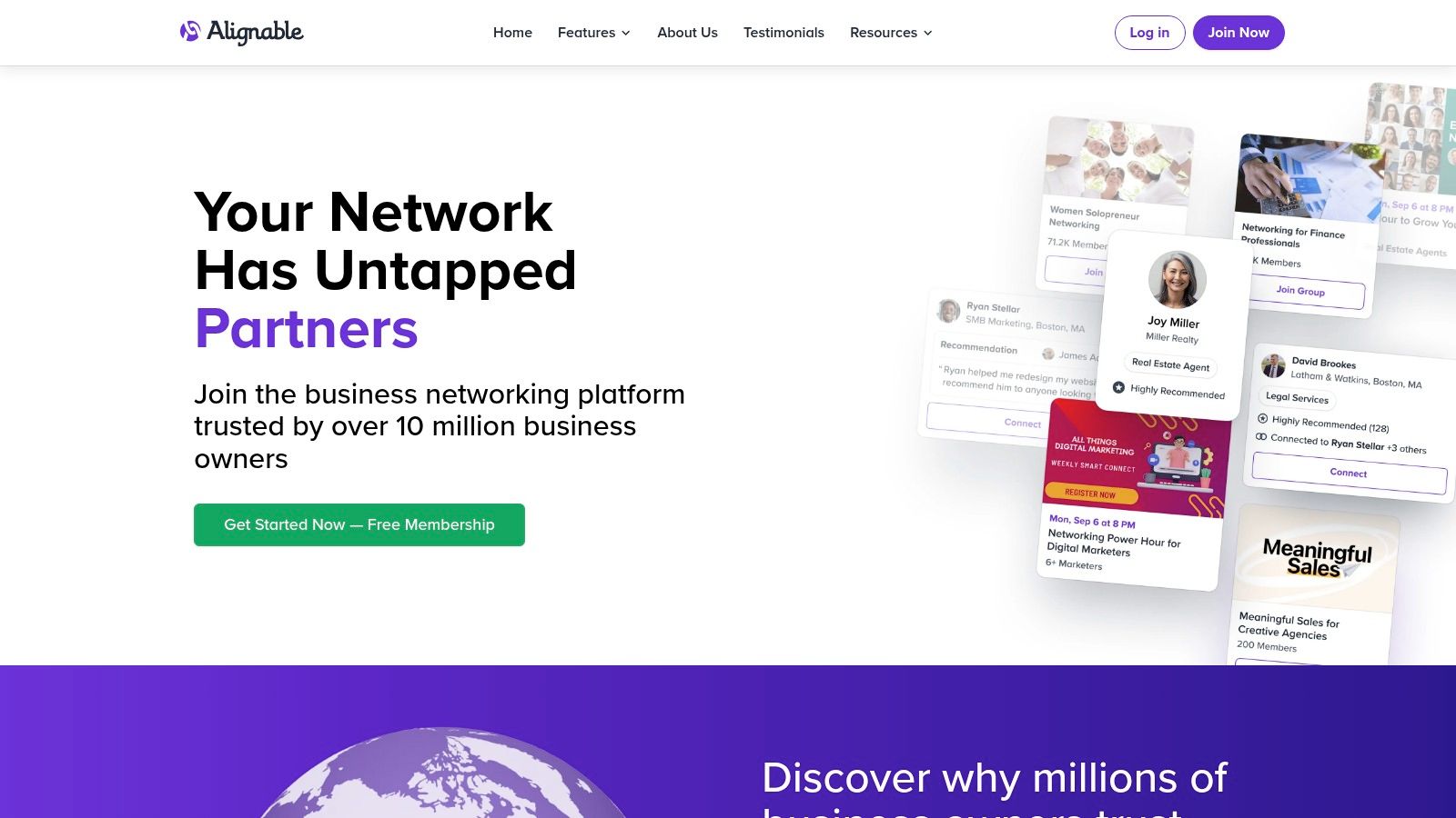 Alignable (Referral‑First Small‑Business Network)
