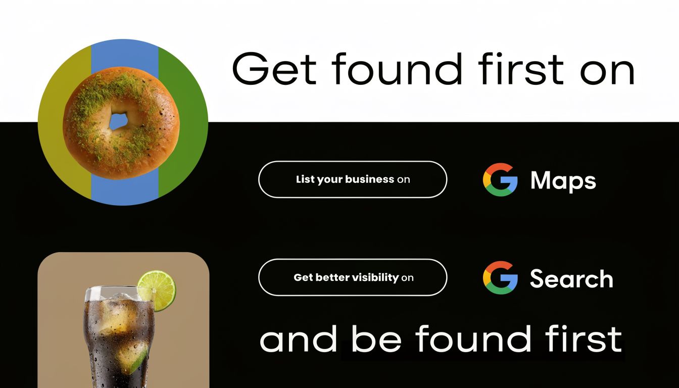 A digital marketing graphic promoting increased business visibility on Google Maps and Google Search for contractors.